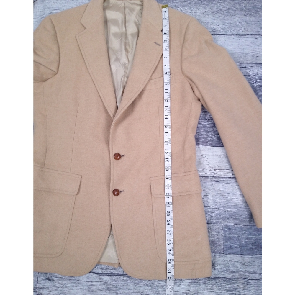 Vintage Unisex Ralph Lauren Polo University Camel Hair Blazer Jacket 42 - Picture 9 of 11